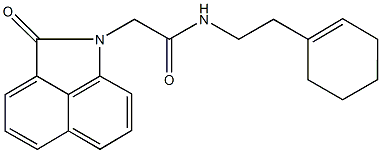 N-[2-(1-cyclohexen-1-yl)ethyl]-2-(2-oxobenzo[cd]indol-1(2H)-yl)acetamide Struktur