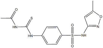 4-{[(acetylamino)carbothioyl]amino}-N-(5-methyl-3-isoxazolyl)benzenesulfonamide Struktur