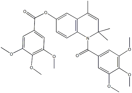 2,2,4-trimethyl-1-(3,4,5-trimethoxybenzoyl)-1,2-dihydro-6-quinolinyl 3,4,5-trimethoxybenzoate Struktur