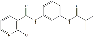 2-chloro-N-[3-(isobutyrylamino)phenyl]nicotinamide Struktur