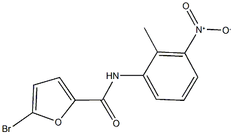 5-bromo-N-{3-nitro-2-methylphenyl}-2-furamide Struktur