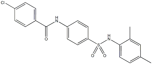 4-chloro-N-{4-[(2,4-dimethylanilino)sulfonyl]phenyl}benzamide Struktur