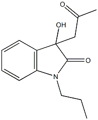 3-hydroxy-3-(2-oxopropyl)-1-propyl-1,3-dihydro-2H-indol-2-one Struktur