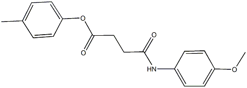 4-methylphenyl 4-(4-methoxyanilino)-4-oxobutanoate Struktur