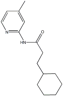 3-cyclohexyl-N-(4-methyl-2-pyridinyl)propanamide Struktur