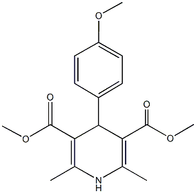 dimethyl 4-(4-methoxyphenyl)-2,6-dimethyl-1,4-dihydro-3,5-pyridinedicarboxylate Struktur