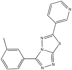 3-(3-methylphenyl)-6-(3-pyridinyl)[1,2,4]triazolo[3,4-b][1,3,4]thiadiazole Struktur