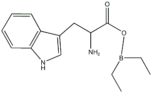 2-[(diethylboryl)oxy]-1-(1H-indol-3-ylmethyl)-2-oxoethylamine Struktur