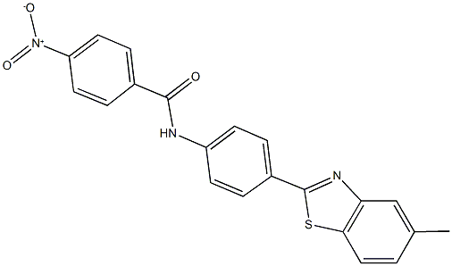 4-nitro-N-[4-(5-methyl-1,3-benzothiazol-2-yl)phenyl]benzamide Struktur