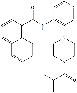 N-[2-(4-isobutyryl-1-piperazinyl)phenyl]-1-naphthamide Struktur