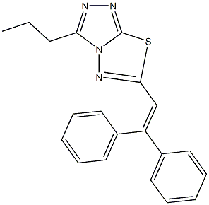 6-(2,2-diphenylvinyl)-3-propyl[1,2,4]triazolo[3,4-b][1,3,4]thiadiazole Struktur