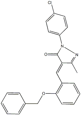 4-[2-(benzyloxy)benzylidene]-2-(4-chlorophenyl)-5-methyl-2,4-dihydro-3H-pyrazol-3-one Struktur