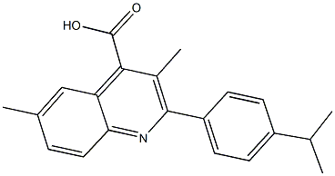 2-(4-isopropylphenyl)-3,6-dimethyl-4-quinolinecarboxylic acid Struktur