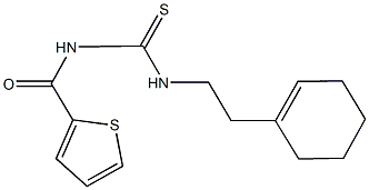 N-[2-(1-cyclohexen-1-yl)ethyl]-N'-(2-thienylcarbonyl)thiourea Struktur