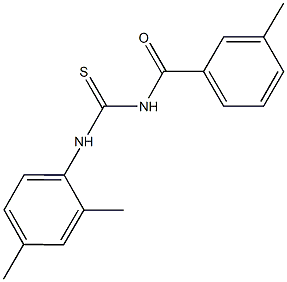 N-(2,4-dimethylphenyl)-N'-(3-methylbenzoyl)thiourea Struktur