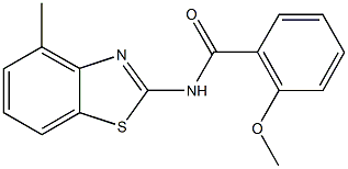 2-methoxy-N-(4-methyl-1,3-benzothiazol-2-yl)benzamide Struktur