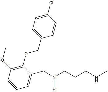 N-{2-[(4-chlorobenzyl)oxy]-3-methoxybenzyl}-N-[3-(methylamino)propyl]amine Struktur