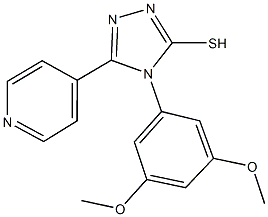 4-(3,5-dimethoxyphenyl)-5-(4-pyridinyl)-4H-1,2,4-triazole-3-thiol Struktur