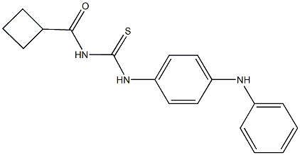 N-(4-anilinophenyl)-N'-(cyclobutylcarbonyl)thiourea Struktur