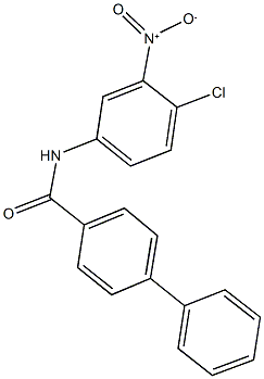 N-{4-chloro-3-nitrophenyl}[1,1'-biphenyl]-4-carboxamide Struktur