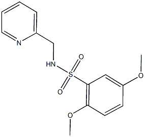 2,5-dimethoxy-N-(2-pyridinylmethyl)benzenesulfonamide Struktur