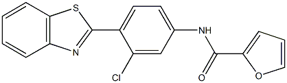 N-[4-(1,3-benzothiazol-2-yl)-3-chlorophenyl]-2-furamide Struktur