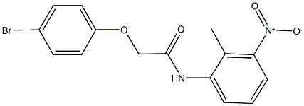 2-(4-bromophenoxy)-N-{3-nitro-2-methylphenyl}acetamide Struktur