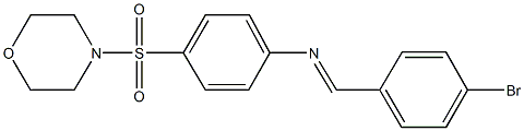 N-(4-bromobenzylidene)-N-[4-(4-morpholinylsulfonyl)phenyl]amine Struktur