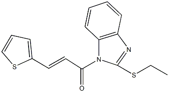 ethyl 1-[3-(2-thienyl)acryloyl]-1H-benzimidazol-2-yl sulfide Struktur