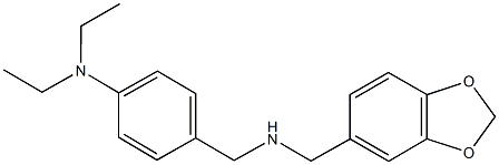 N-(1,3-benzodioxol-5-ylmethyl)-N-[4-(diethylamino)benzyl]amine Struktur