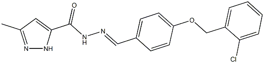 N'-{4-[(2-chlorobenzyl)oxy]benzylidene}-3-methyl-1H-pyrazole-5-carbohydrazide Struktur