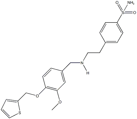 4-(2-{[3-methoxy-4-(2-thienylmethoxy)benzyl]amino}ethyl)benzenesulfonamide Struktur