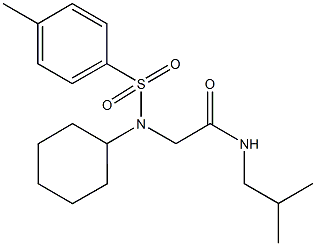 2-{cyclohexyl[(4-methylphenyl)sulfonyl]amino}-N-isobutylacetamide Struktur