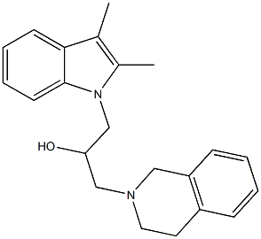 1-(3,4-dihydro-2(1H)-isoquinolinyl)-3-(2,3-dimethyl-1H-indol-1-yl)-2-propanol Struktur