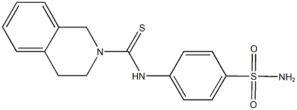 N-[4-(aminosulfonyl)phenyl]-3,4-dihydroisoquinoline-2(1H)-carbothioamide Struktur