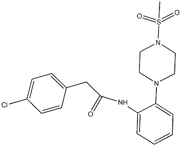 2-(4-chlorophenyl)-N-{2-[4-(methylsulfonyl)-1-piperazinyl]phenyl}acetamide Struktur