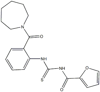 N-[2-(1-azepanylcarbonyl)phenyl]-N'-(2-furoyl)thiourea Struktur