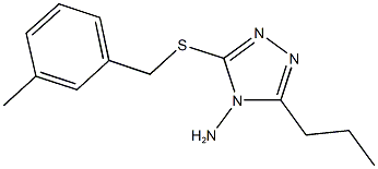 3-[(3-methylbenzyl)sulfanyl]-5-propyl-4H-1,2,4-triazol-4-ylamine Struktur