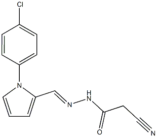 N'-{[1-(4-chlorophenyl)-1H-pyrrol-2-yl]methylene}-2-cyanoacetohydrazide Struktur