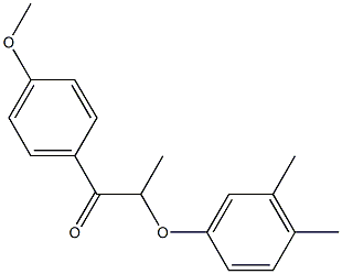 2-(3,4-dimethylphenoxy)-1-(4-methoxyphenyl)-1-propanone Struktur