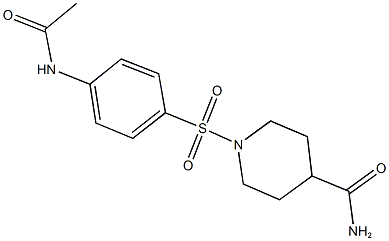 1-{[4-(acetylamino)phenyl]sulfonyl}piperidine-4-carboxamide Struktur