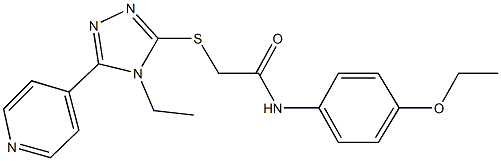 N-(4-ethoxyphenyl)-2-{[4-ethyl-5-(4-pyridinyl)-4H-1,2,4-triazol-3-yl]sulfanyl}acetamide Struktur