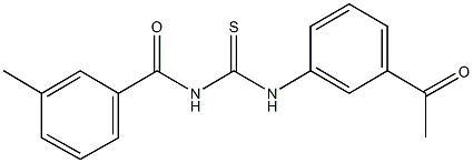 N-(3-acetylphenyl)-N'-(3-methylbenzoyl)thiourea Struktur