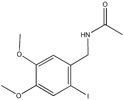 N-(2-iodo-4,5-dimethoxybenzyl)acetamide Struktur