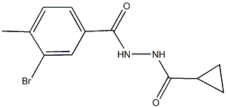 N'-(3-bromo-4-methylbenzoyl)cyclopropanecarbohydrazide Struktur