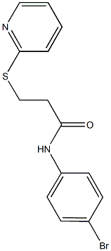 N-(4-bromophenyl)-3-(2-pyridinylsulfanyl)propanamide Struktur