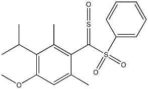 (3-isopropyl-4-methoxy-2,6-dimethylphenyl)(sulfinyl)methyl phenyl sulfone Struktur