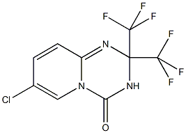 7-chloro-2,2-bis(trifluoromethyl)-2,3-dihydro-4H-pyrido[1,2-a][1,3,5]triazin-4-one Struktur