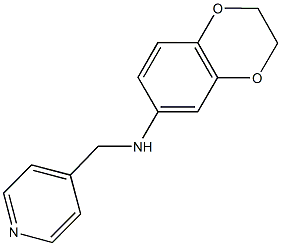 N-(2,3-dihydro-1,4-benzodioxin-6-yl)-N-(4-pyridinylmethyl)amine Struktur