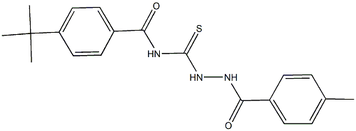 4-tert-butyl-N-{[2-(4-methylbenzoyl)hydrazino]carbothioyl}benzamide Struktur